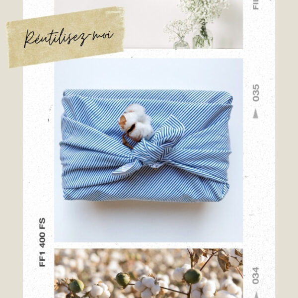 Emballage cadeau furoshiki coton