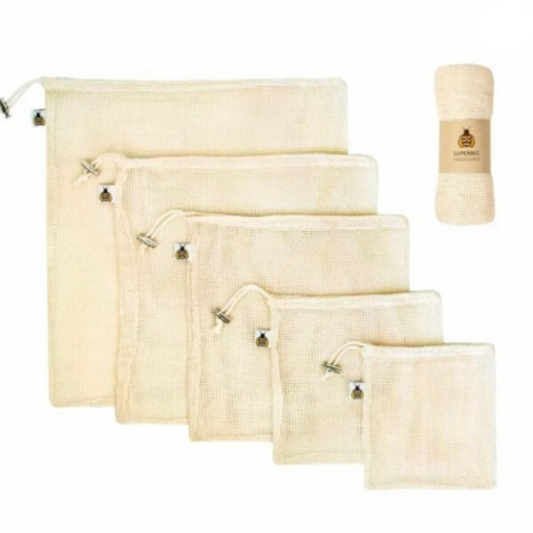 Lot de 5 filets en coton bio SuperBee – Image 2