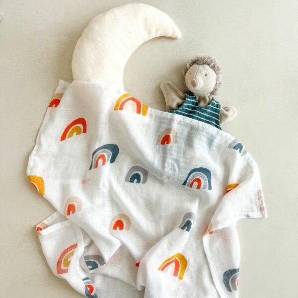 Lot de 3 langes bébé 58 x 58 cm bambou et coton – Image 5