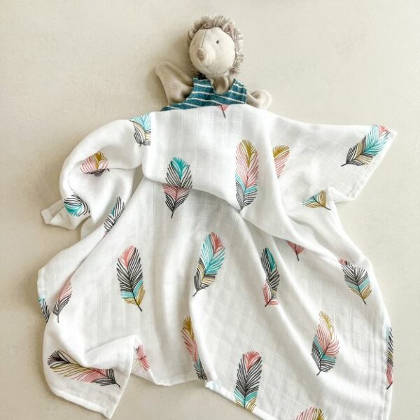 Lot de 3 langes bébé 58 x 58 cm bambou et coton – Image 6