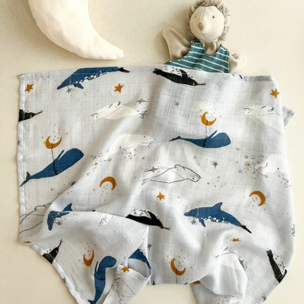 Lot de 3 langes bébé 58 x 58 cm bambou et coton – Image 7