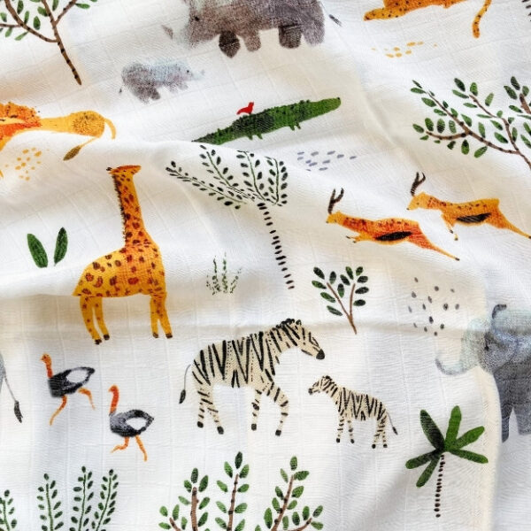 Lot de 3 langes bébé 58 x 58 cm bambou et coton – Image 10