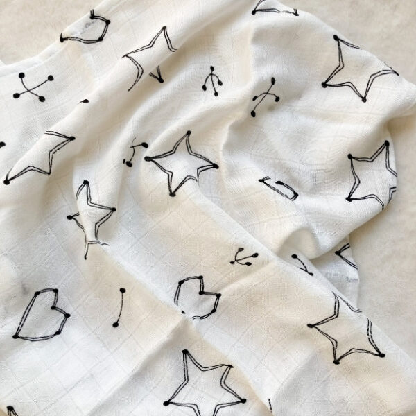 Lot de 3 langes bébé 58 x 58 cm bambou et coton – Image 13