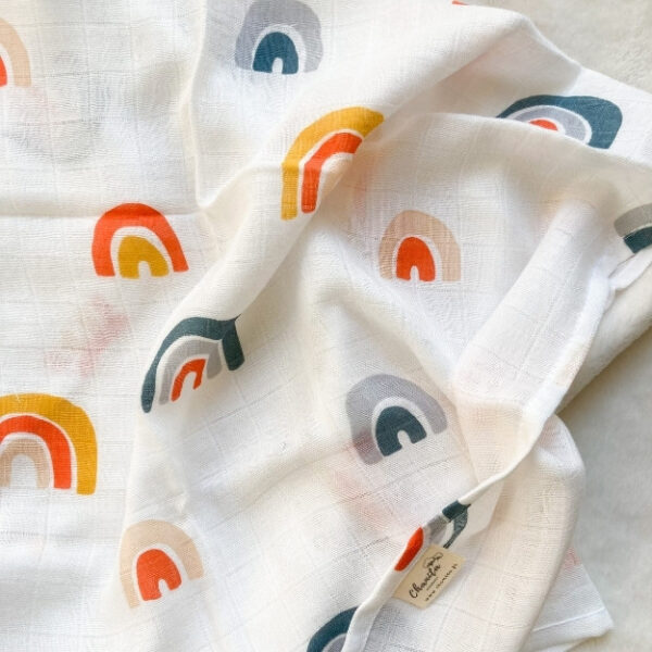 Lot de 3 langes bébé 58 x 58 cm bambou et coton – Image 4