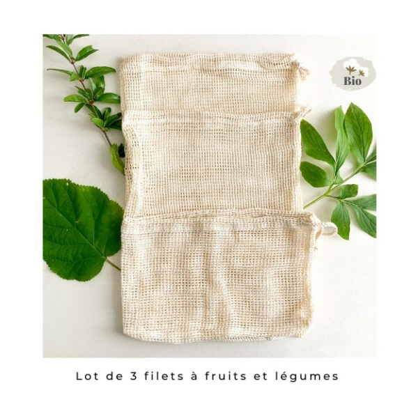 Filets à fruits et légumes en coton bio – Image 5