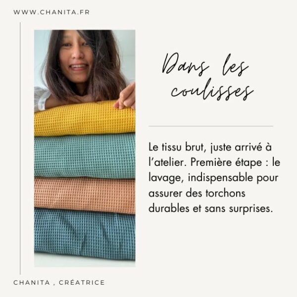 Torchon en coton moelleux nid d'abeille – Image 14