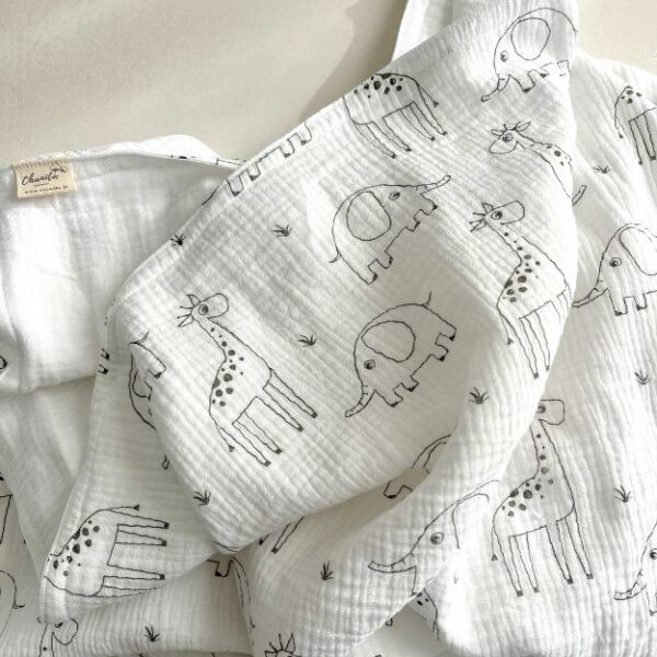 Couverture sweet dream bébé double épaisseur gaze de coton ultra douce 120 x 120 CM – Image 16