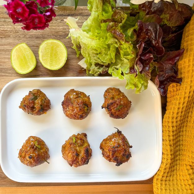 Recette boulettes de porc aux herbes Thaï