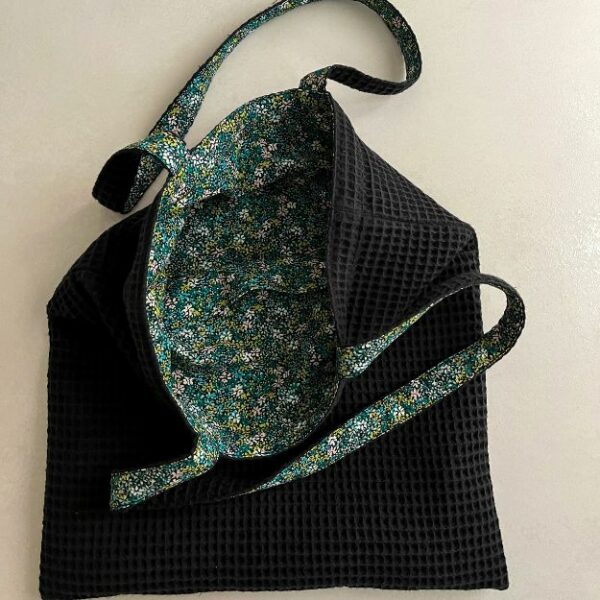 Tote bag réversible en coton nid d'abeille – Image 4