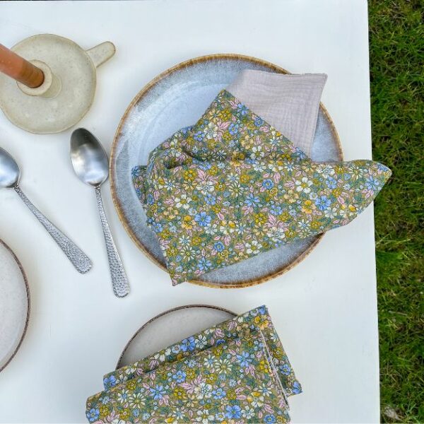Serviette de table en coton lavé – Image 2