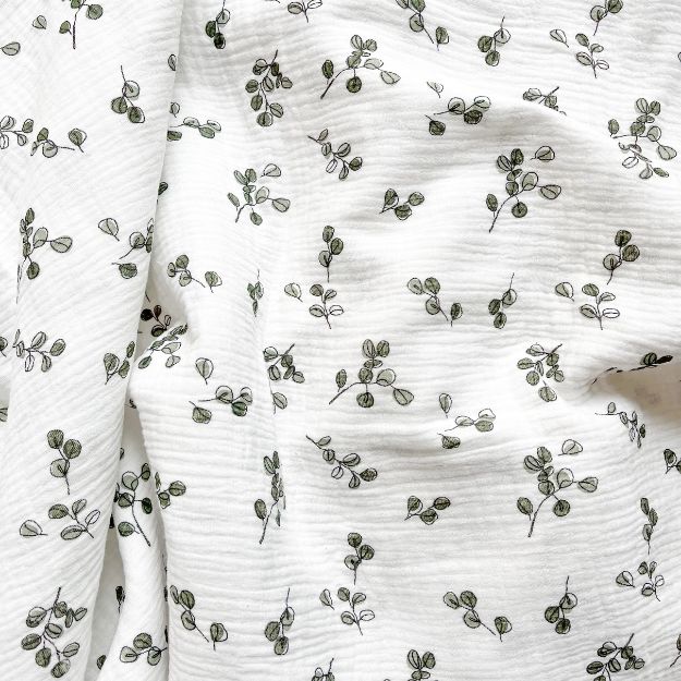 Lot de 3 langes bébé en mousseline de coton 58 x 58 cm - fait main à Bordeaux - Image 3