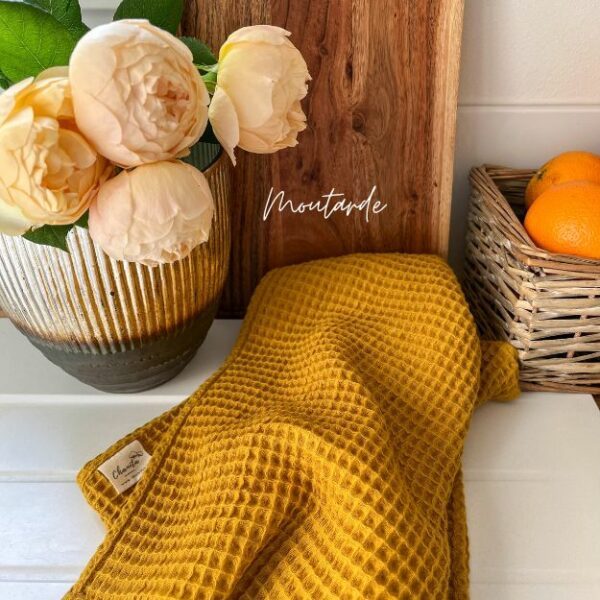 Torchon en coton moelleux nid d'abeille – Image 14