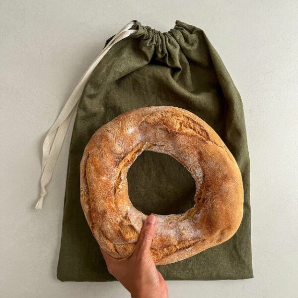 Sac à pain en lin lavé – Image 9
