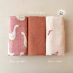 Lot de 3 langes Happy Rose