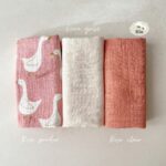 Lot de 3 langes matin rosé